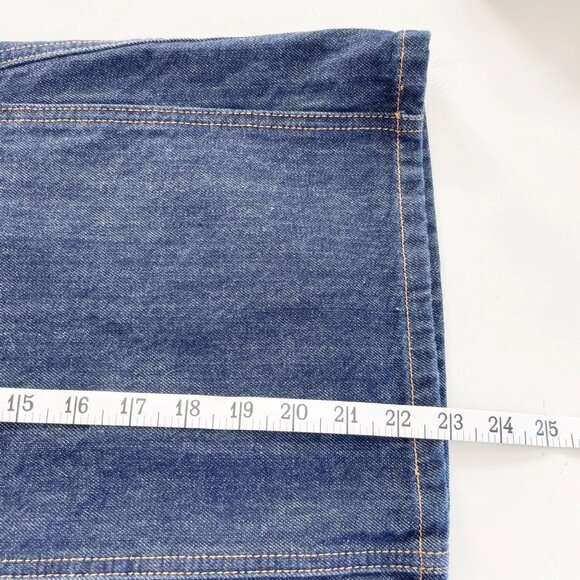 Vtg Y2K Gap Dark Wash Knee Length Jean Denim Skirt Women's sz 8 Modest no slit - Picture 7 of 8